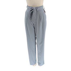19929 Athleta Paperbag Waist Straight Leg Jogger Pant Blue size 6 workout